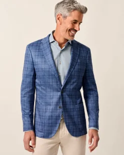 Discount Adonis Top Shelf Plaid Knit Sport Coat Sport Coats