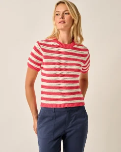 Sale Aubrey Short Sleeve Cotton Sweater Women Sweaters & Cardigans