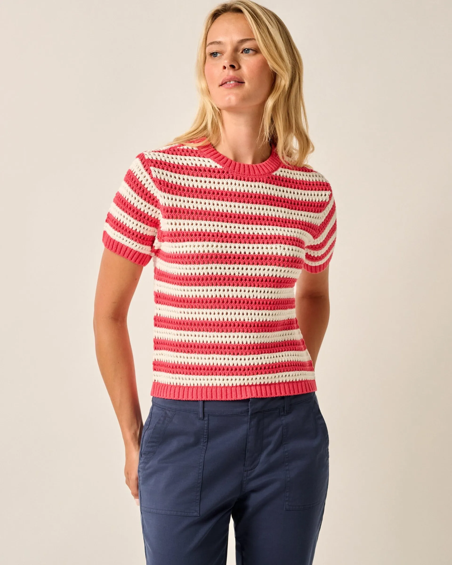 Sale Aubrey Short Sleeve Cotton Sweater Women Sweaters & Cardigans
