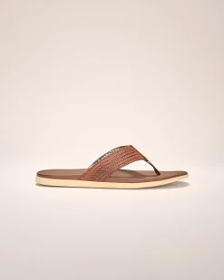 Discount Boardwalk Woven Faux Leather Sandal Shoes