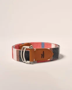 Outlet Bowen D-Ring Canvas Striped Belt Belts