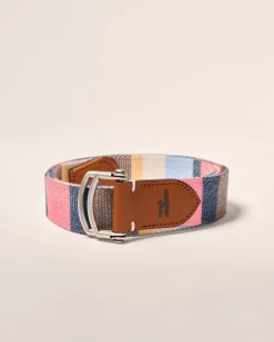 Outlet Bowen D-Ring Canvas Striped Belt Belts