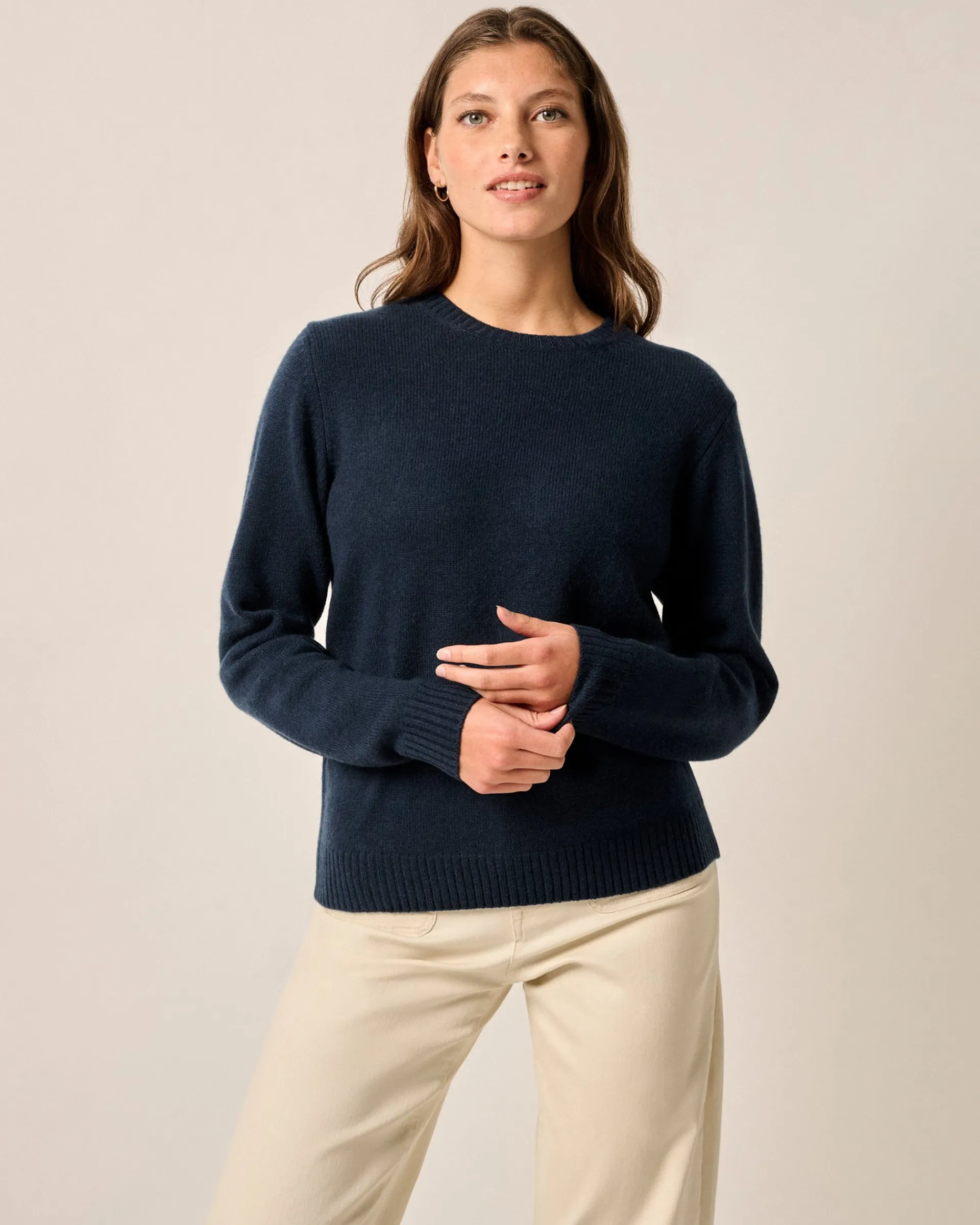 New Cashmere Blend Crewneck Sweater Women Sweaters & Cardigans
