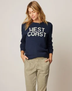 Sale Coastal Cashmere Blend Crewneck Sweater Women Sweaters & Cardigans