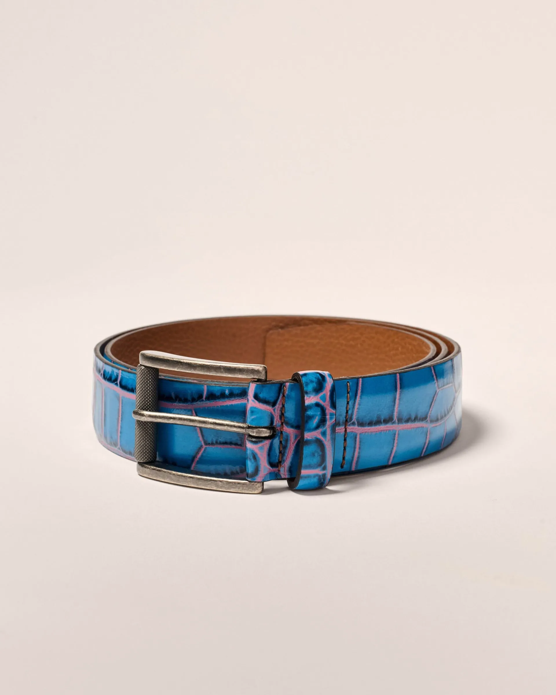 Best Crocco Leather Embossed Belt Belts