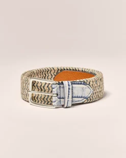 Discount Crocco Tip Italian Linen Belt Belts