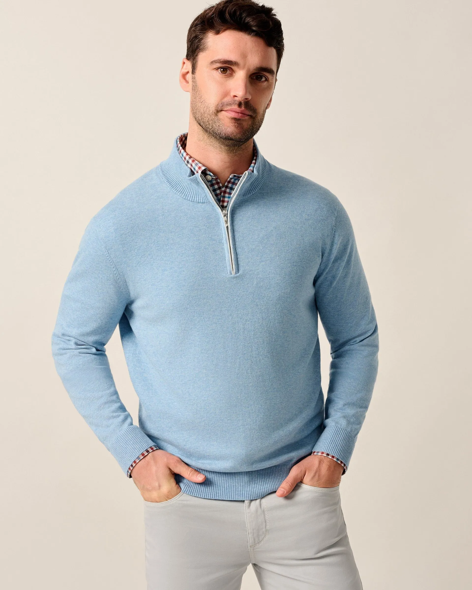 Best Desmond Plaited Cotton Blend 1/4 Zip Sweater Quarter-Zips|Sweaters