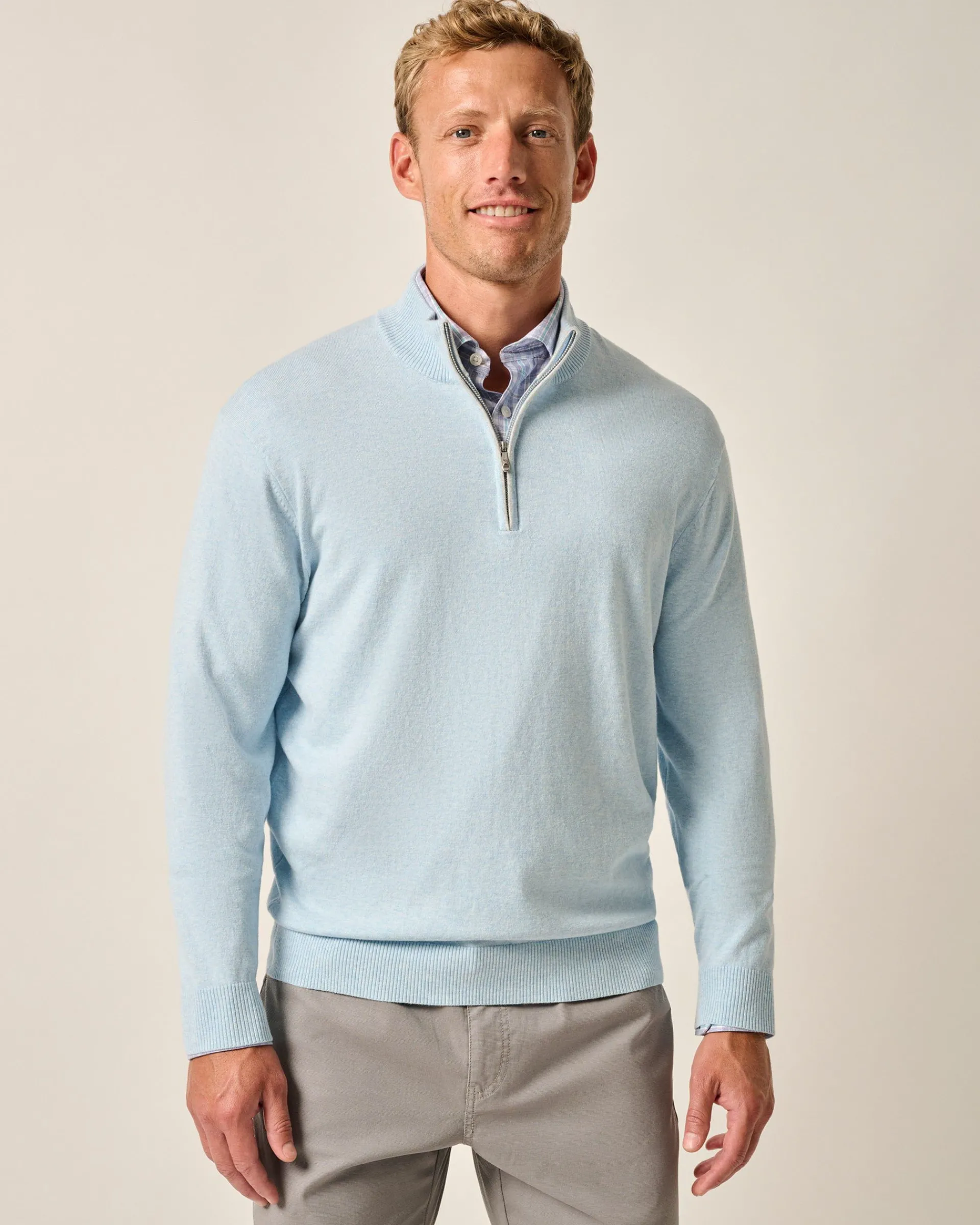 Best Desmond Plaited Cotton Blend 1/4 Zip Sweater Quarter-Zips|Sweaters
