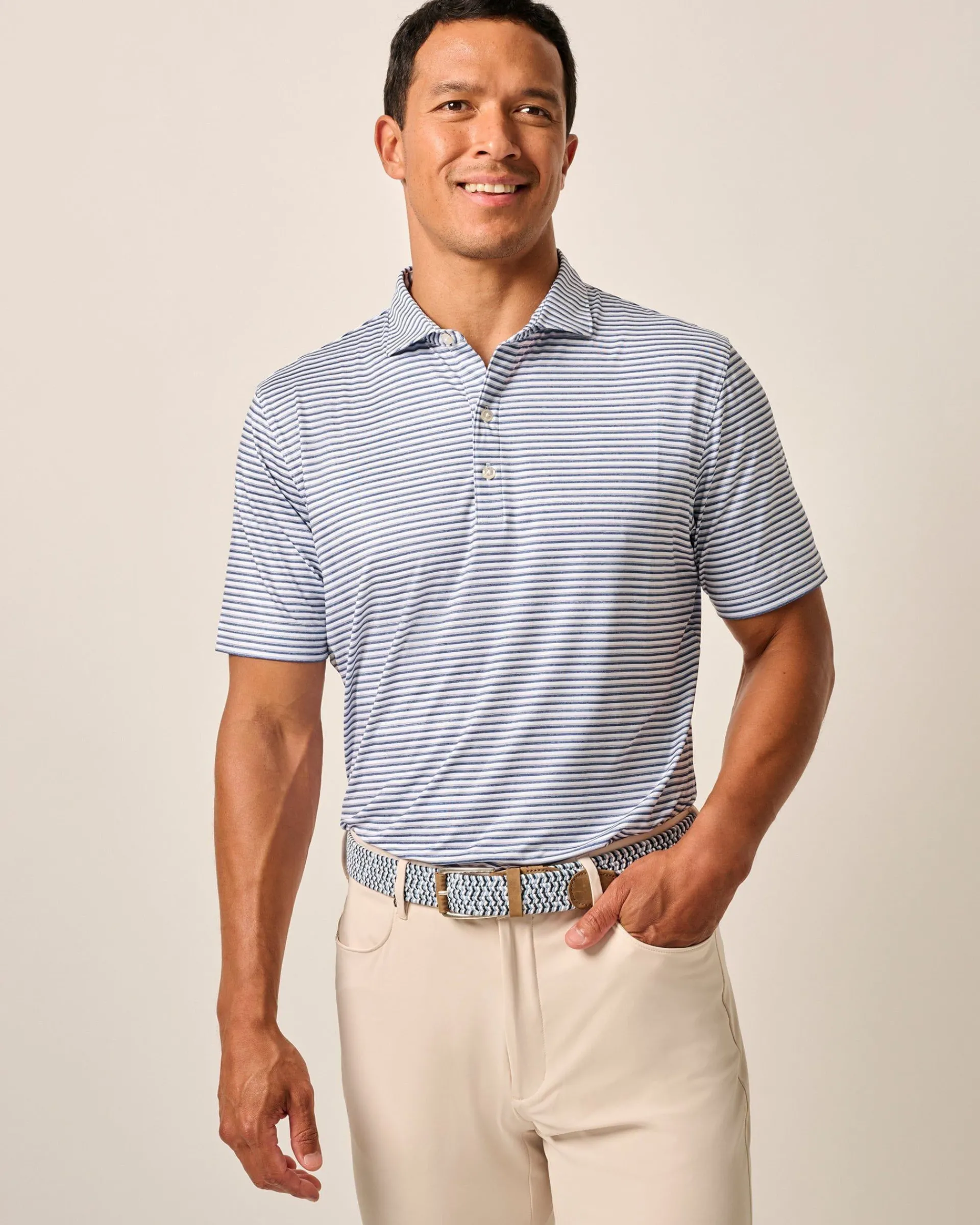 Featherweight Performance Polo - Warwick Stripe Polos|Polos