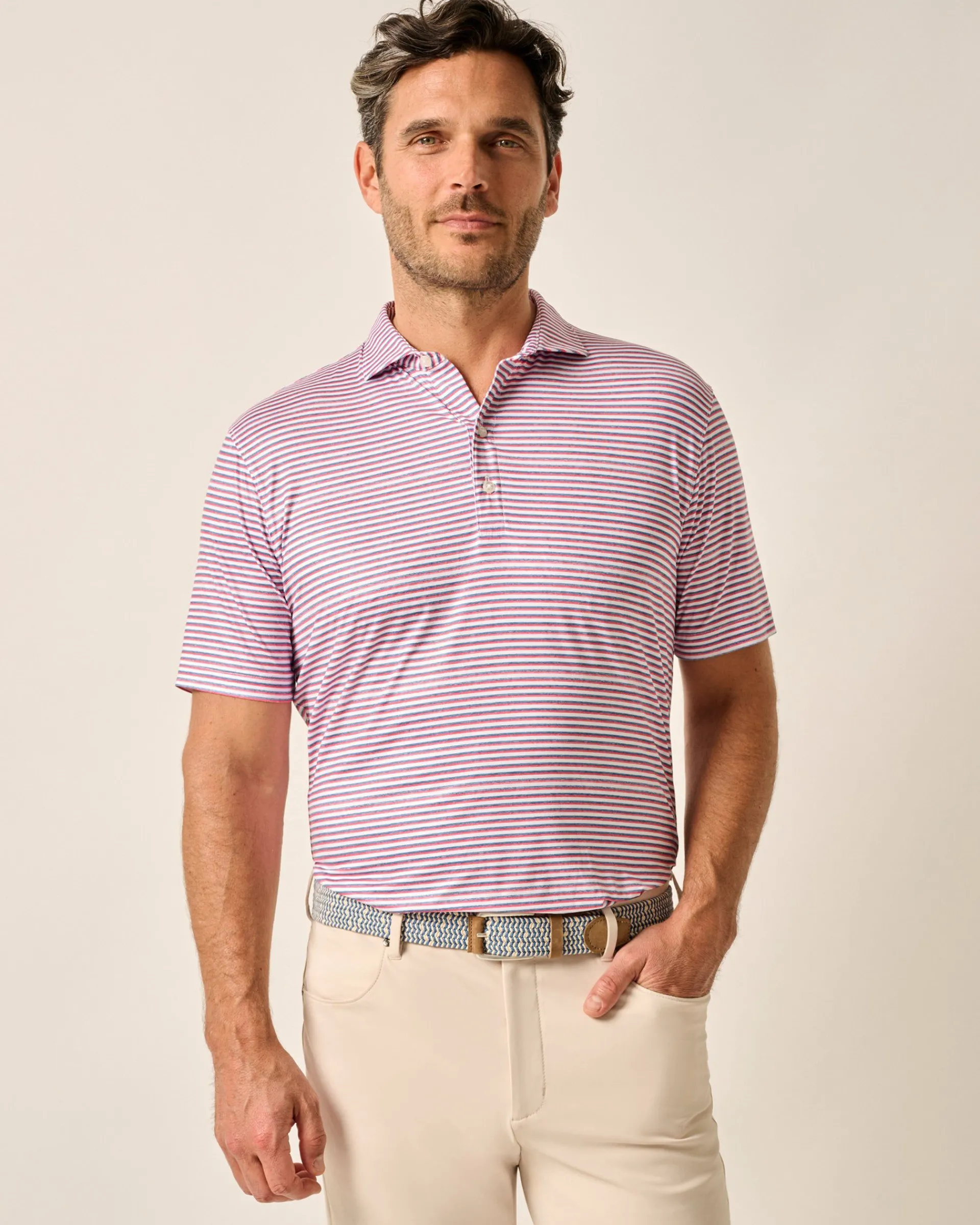 Featherweight Performance Polo - Warwick Stripe Polos|Polos