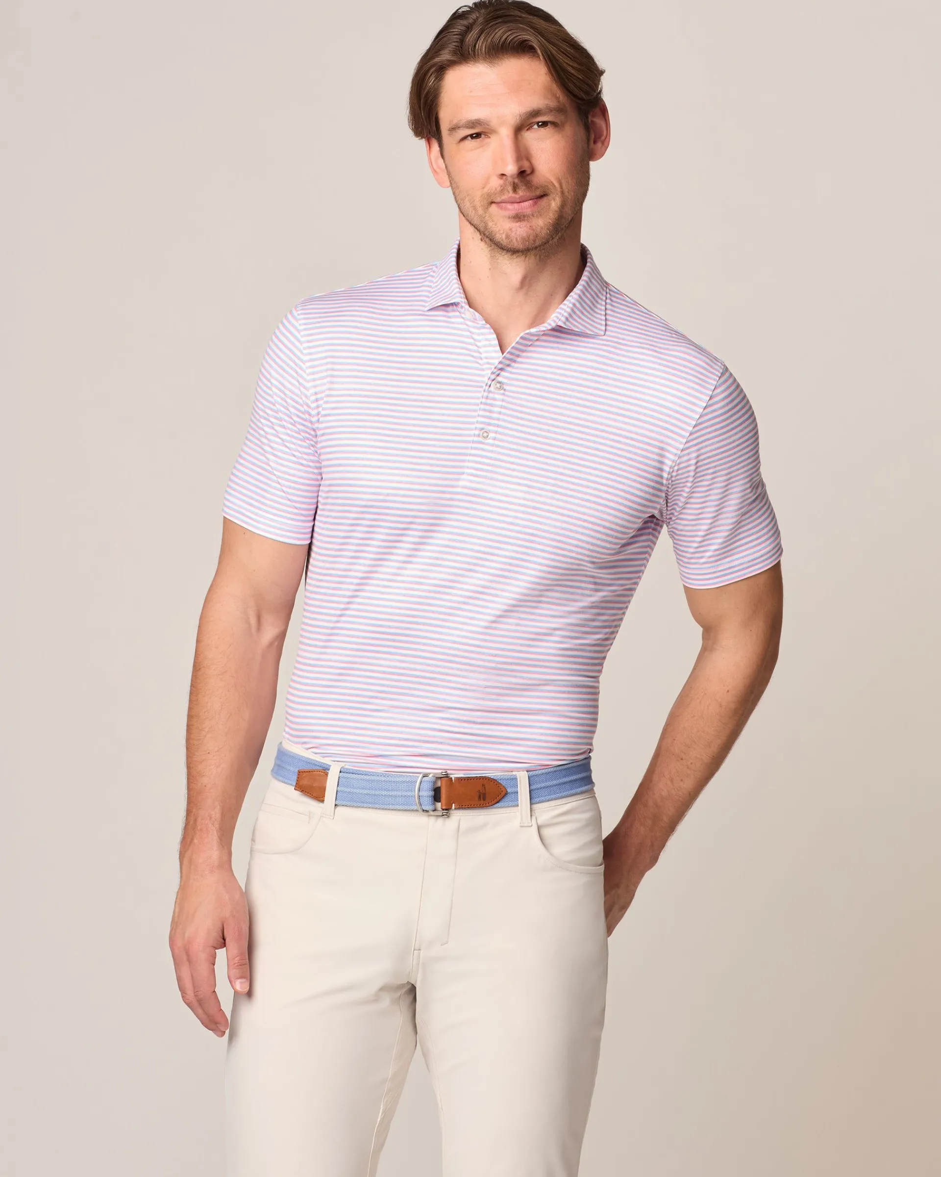 Featherweight Performance Polo - Warwick Stripe Polos|Polos