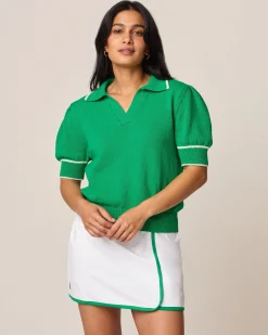 Gigi Cotton Sweater Polo Women Polos|Sweaters & Cardigans