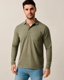 Sale Long Sleeve Original 4-Button Polo - Coastal Wash Polos