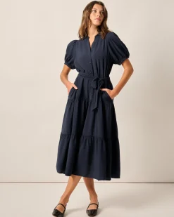 Sale Lorelai Button Up Tiered Maxi Dress Women Dresses