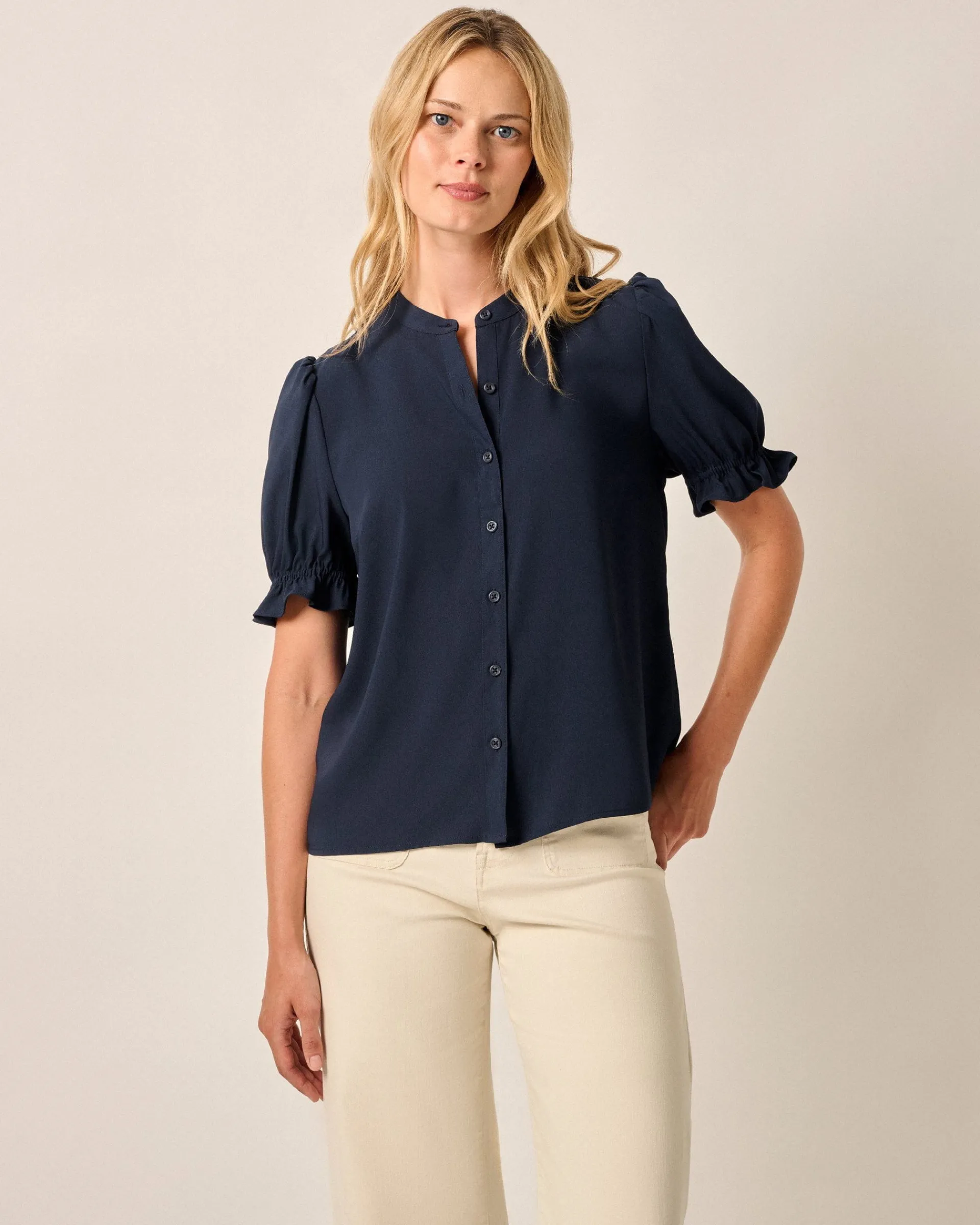Discount Natalia Button-Up Blouse Women Shirts & Blouses
