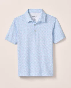 Clearance Performance Jersey Jr. Polo - Four Leaf Print BOY Polos|Polos