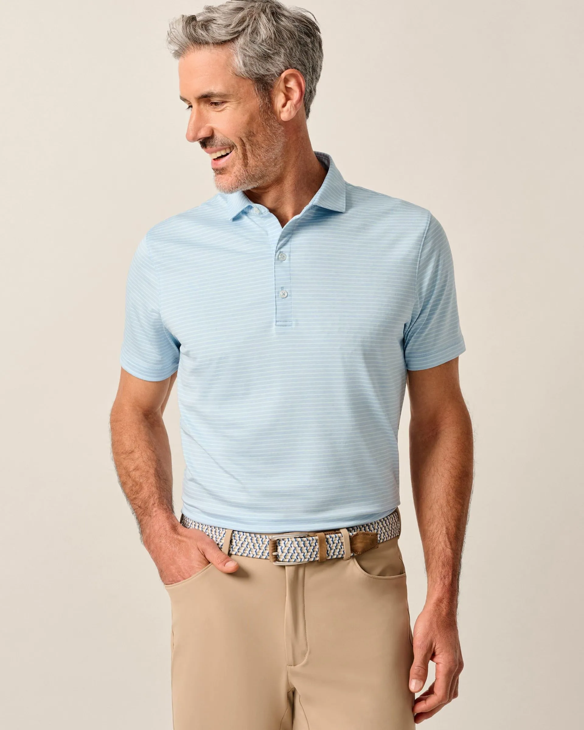 New Performance Jersey Polo - Michael Stripe Polos|Polos