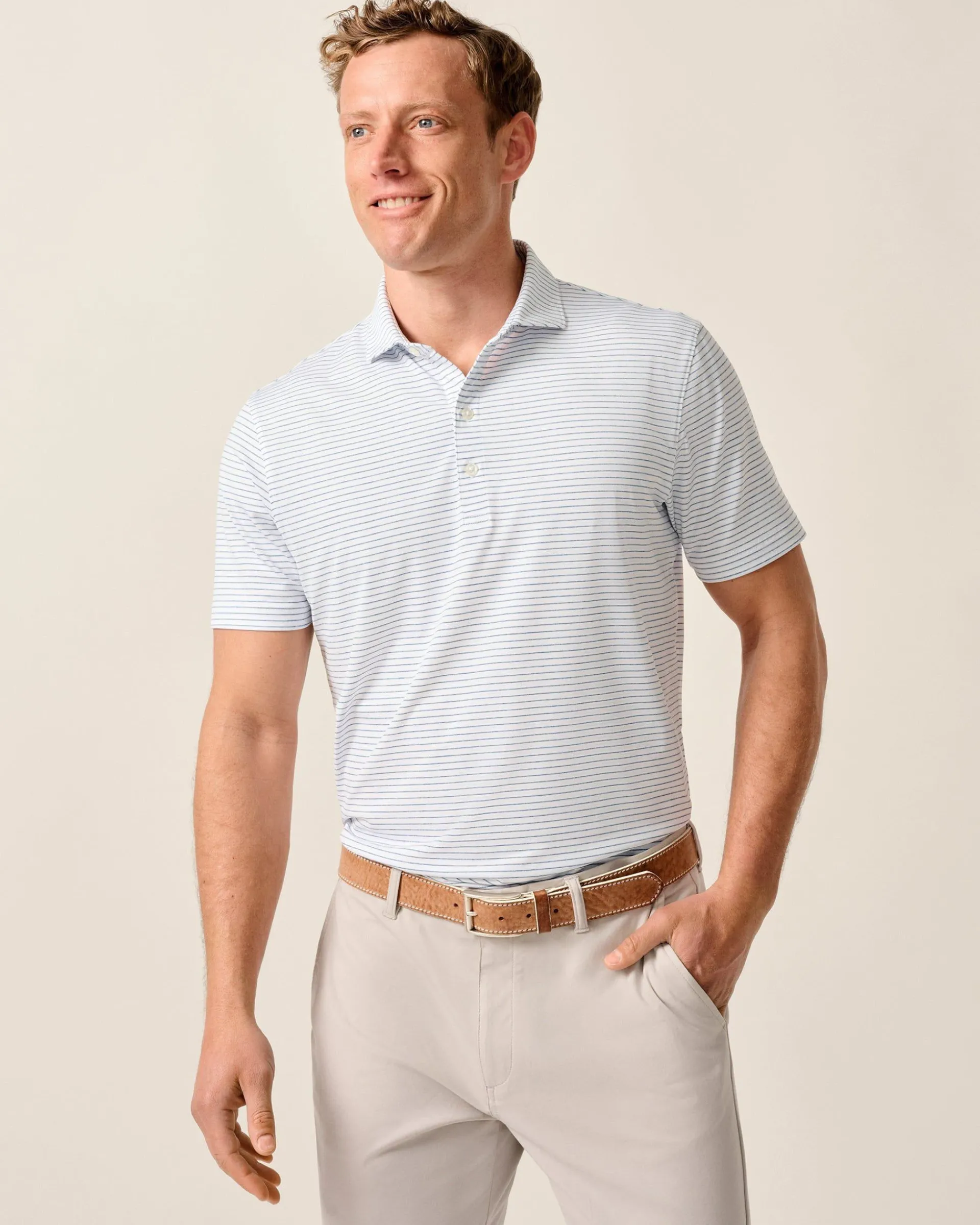 New Performance Jersey Polo - Michael Stripe Polos|Polos