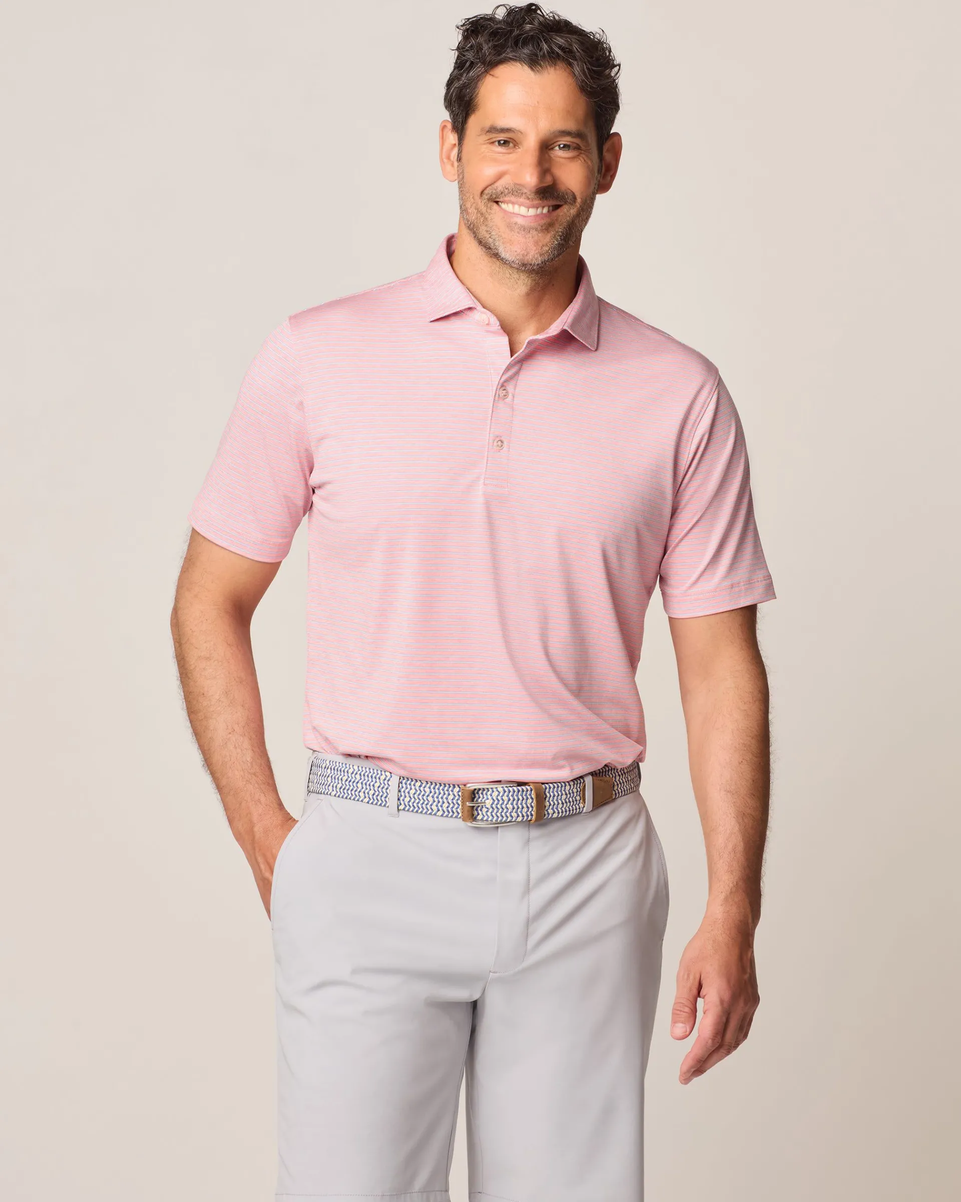 New Performance Jersey Polo - Michael Stripe Polos|Polos