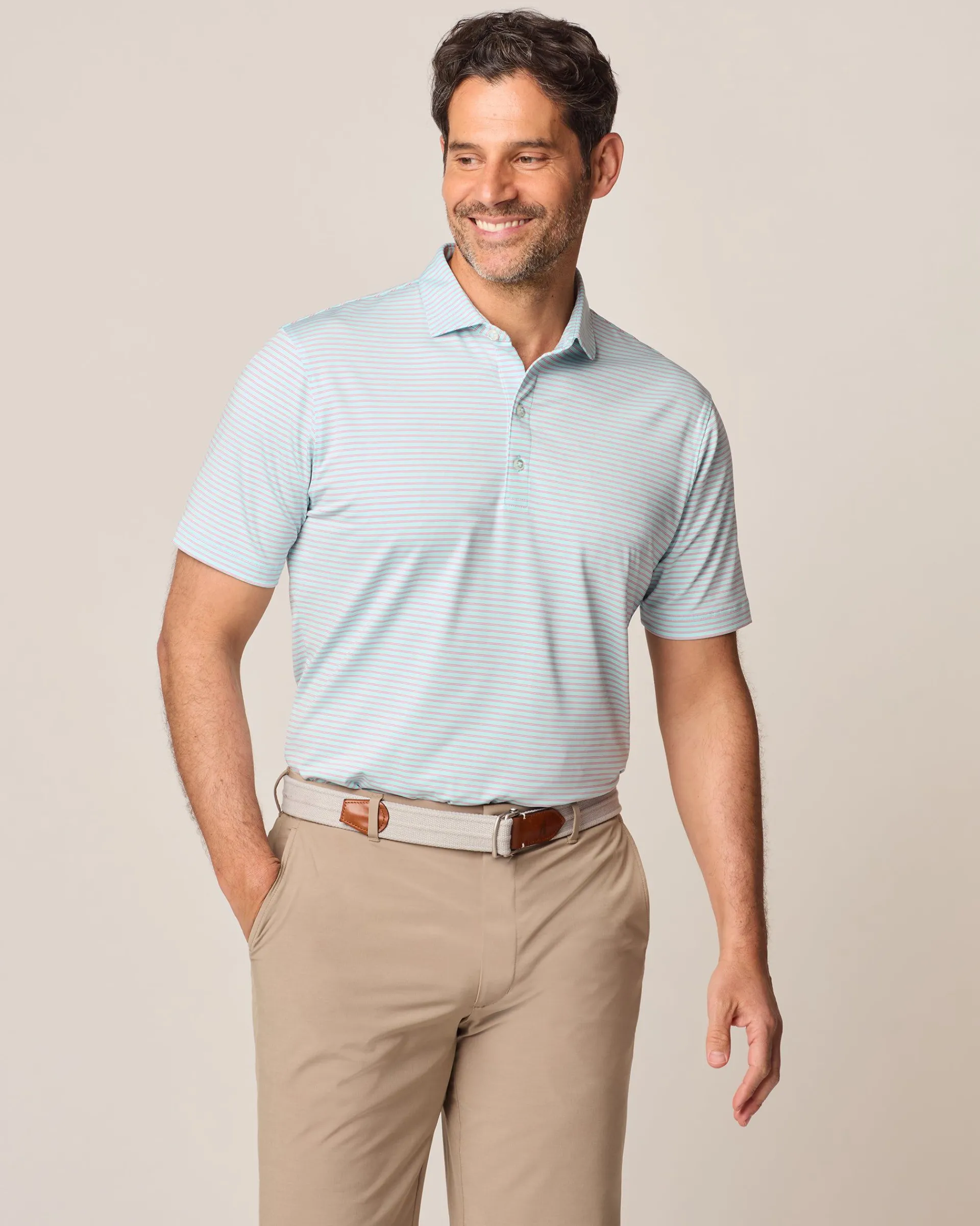 New Performance Jersey Polo - Michael Stripe Polos|Polos