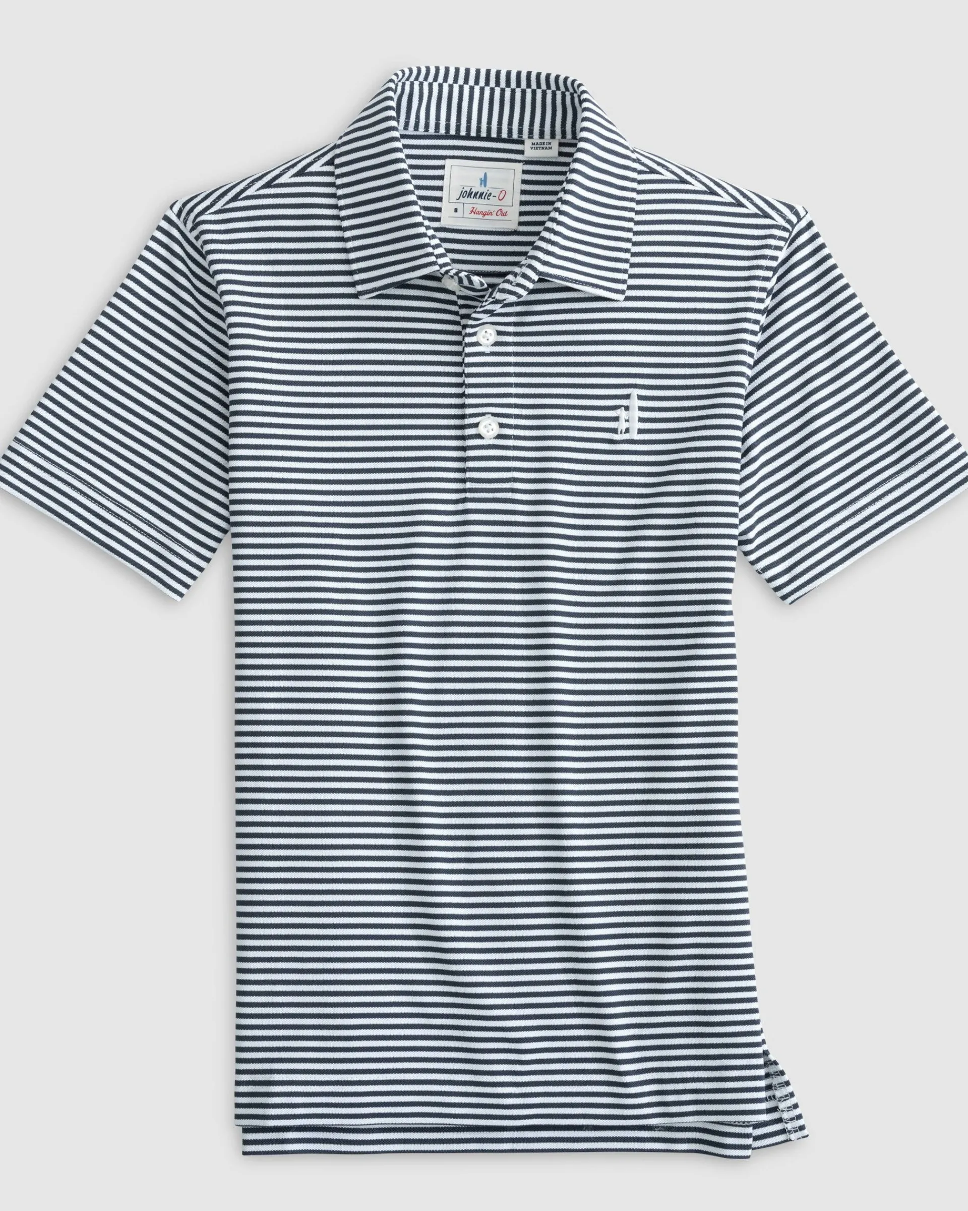 Online Performance Mesh Jr. Polo - Hunter Stripe BOY Polos|Polos