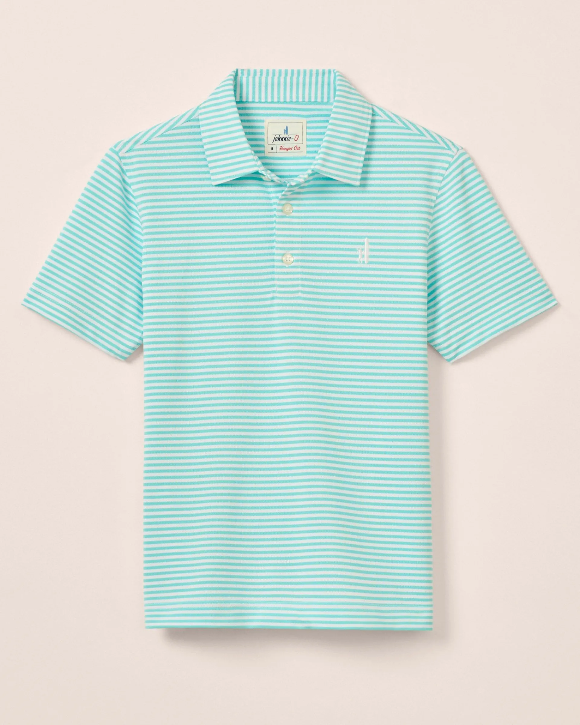 Online Performance Mesh Jr. Polo - Hunter Stripe BOY Polos|Polos