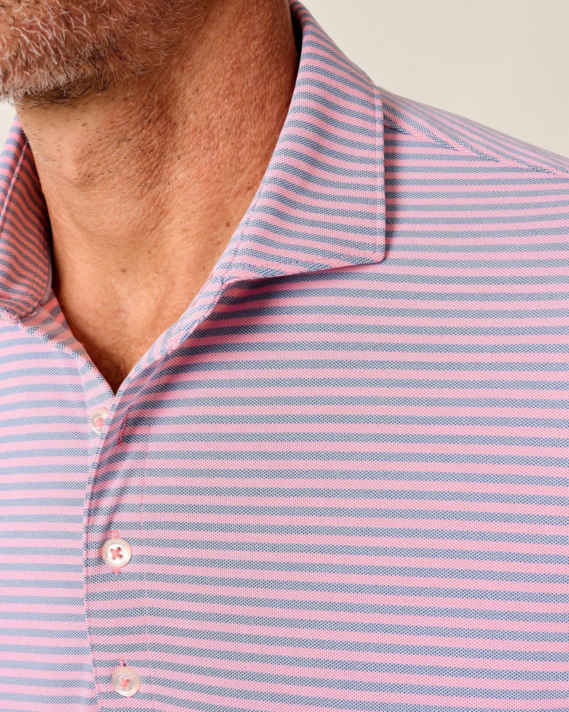 Clearance Performance Mesh Polo - Stetson Stripe Polos|Polos