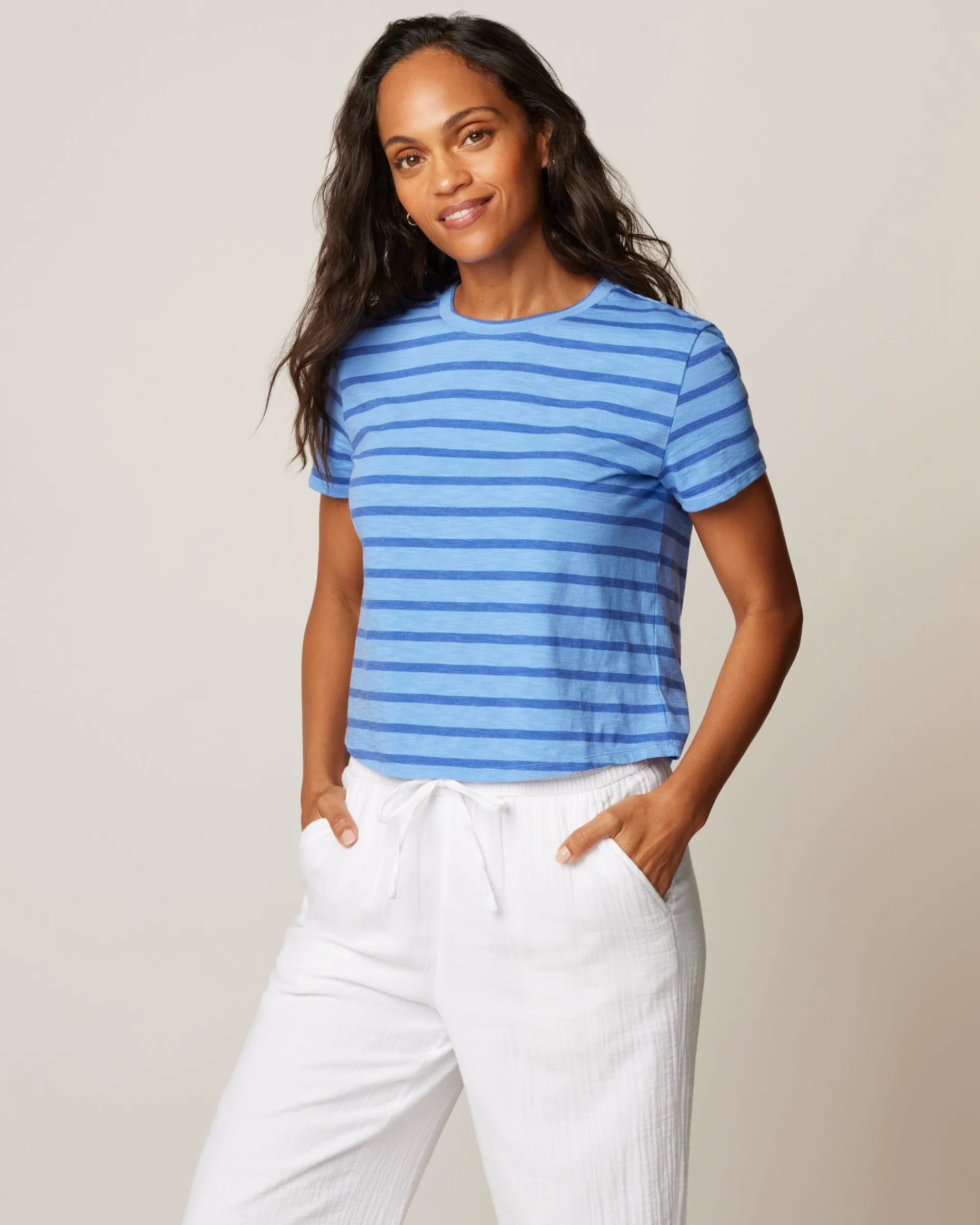 Sale Shoreline Striped T-Shirt Women Tees & Tanks