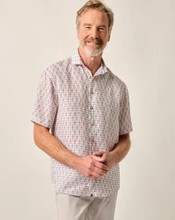 Hot Short Sleeve Hangin' Out Linen Button Down Shirt - 5 O' Clock Somewhere Button Down Shirts