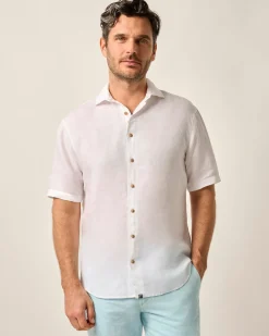 Hot Short Sleeve Hangin' Out Linen Button Down Shirt - Gianni Button Down Shirts