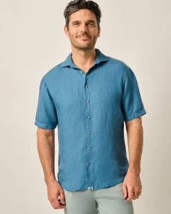 Hot Short Sleeve Hangin' Out Linen Button Down Shirt - Gianni Button Down Shirts