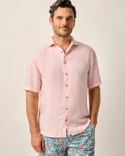 Hot Short Sleeve Hangin' Out Linen Button Down Shirt - Gianni Button Down Shirts