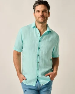 Hot Short Sleeve Hangin' Out Linen Button Down Shirt - Gianni Button Down Shirts