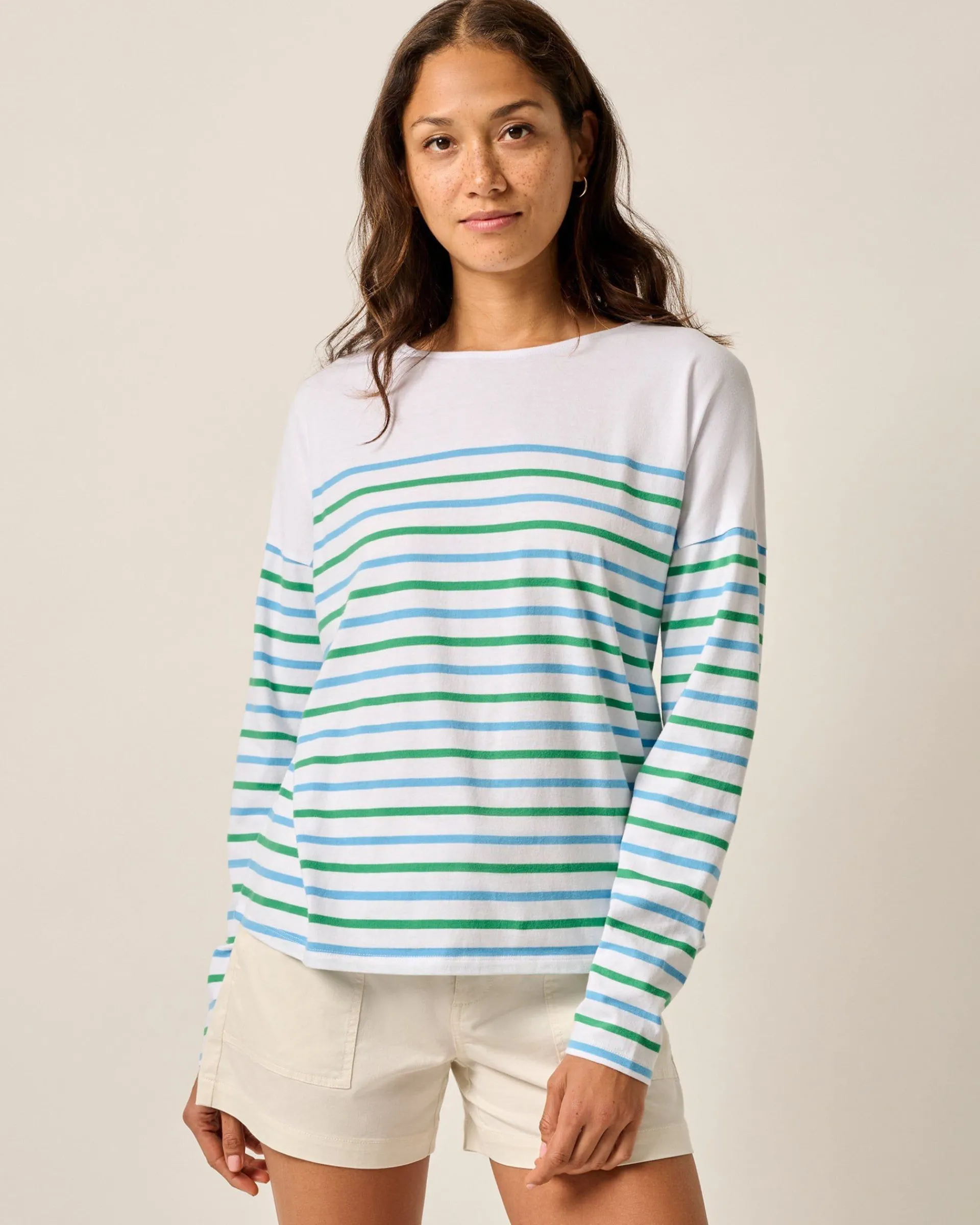 Hot Suki Striped Boatneck T-Shirt Women Tees & Tanks|Shirts & Blouses