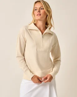 Outlet Taylor Drop Shoulder Cotton 1/4 Zip Women Sweatshirts & Quarter-Zips