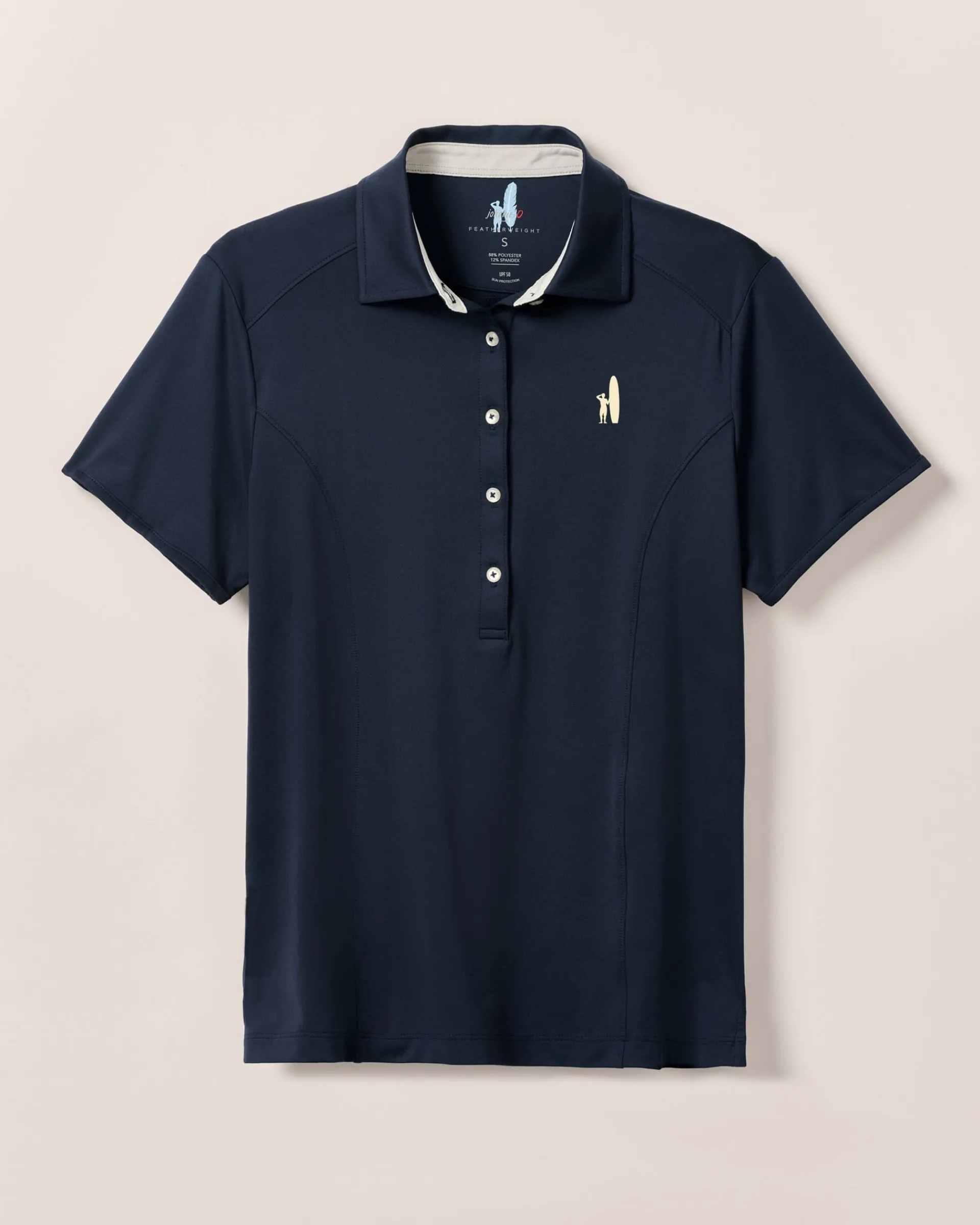 Women's Custom Surfer Logo Angela Performance Jersey Polo Women Polos|Polos & T-Shirts